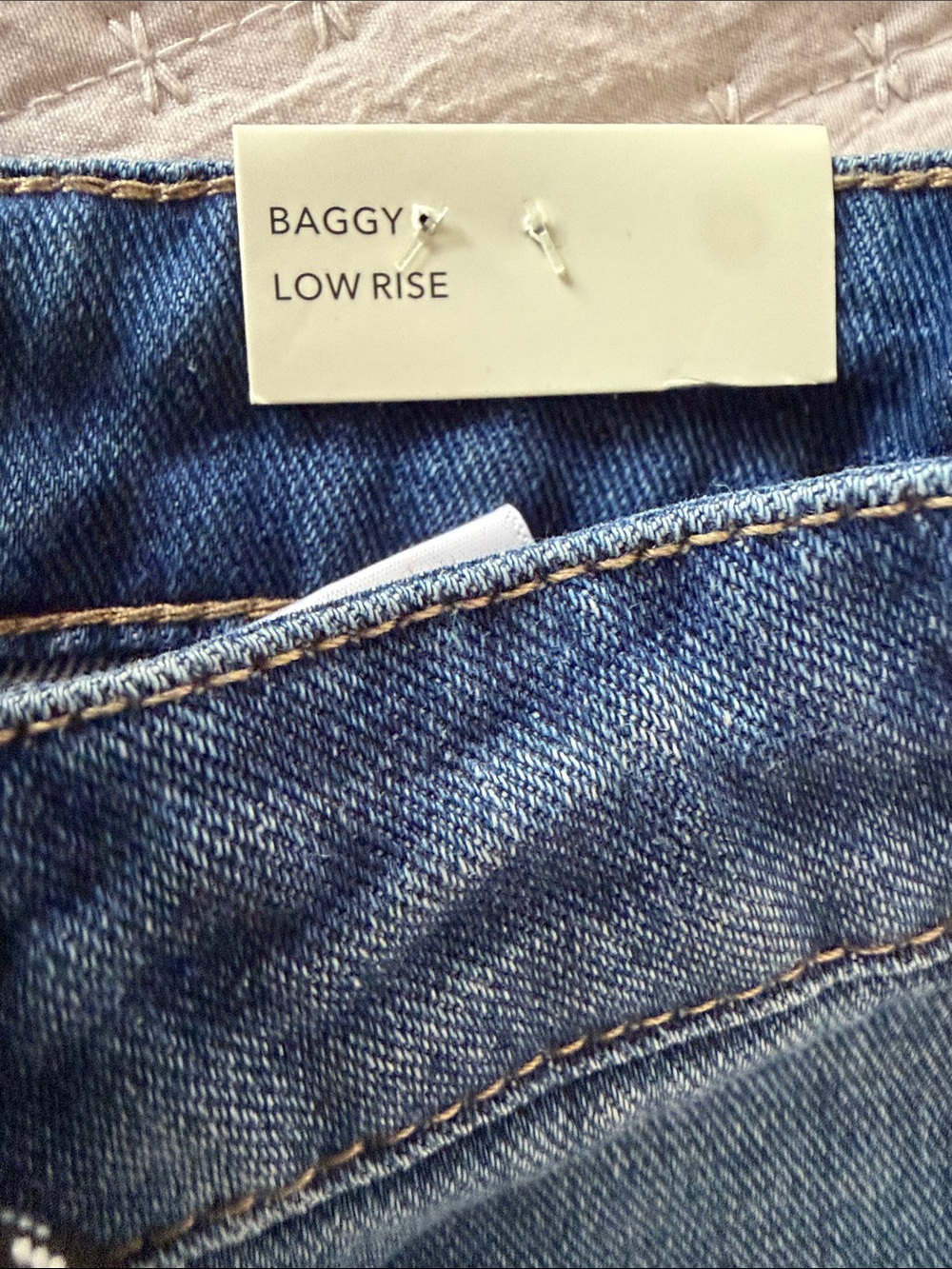 1030 TEN THIRTY Wide Leg Blue Jeans "Baggy & Low Rise" 0/24 ❤️ - Picture 5 of 10